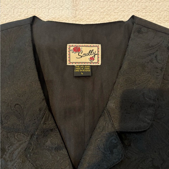 Scully Black Vintage Silk Vest - Picture 2 of 3